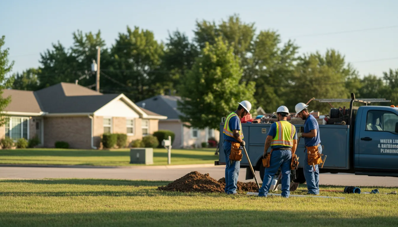 Residential water line and bathroom plumbing service in Luthersville, GA
